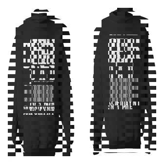 Mens Cheer Dad Scan For Payment Funny Barcode Fathers Day Sweatshirt - Thegiftio