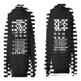 Mens Cheer Dad Scan For Payment Funny Barcode Fathers Day V2 Sweatshirt - Thegiftio