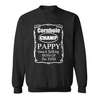 Mens Cornhole Champion Boss Of The Toss Pappy Sweatshirt | Mazezy