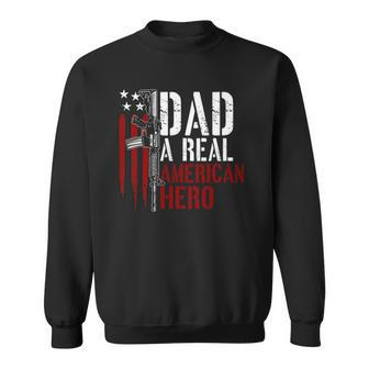 Mens Dad A Real American Hero Daddy Gun Rights Ar-15 Ver2 Sweatshirt | Mazezy