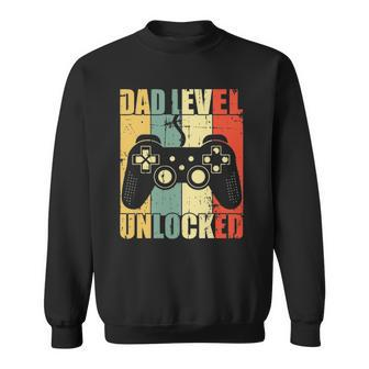 Mens Dad Level Unlocked First Time Dad Sweatshirt | Mazezy