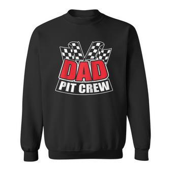 Mens Dad Pit Crew Gift Funny Hosting Car Race Raglan Baseball Tee Sweatshirt - Thegiftio UK