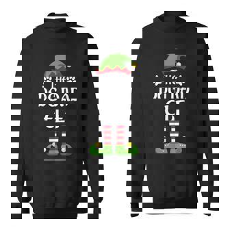 Mens Dog Dad Elf Family Matching Group Christmas Sweatshirt - Thegiftio