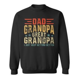 Mens Fathers Day From Grandkids Dad Grandpa Great Grandpa Sweatshirt | Seseable CA