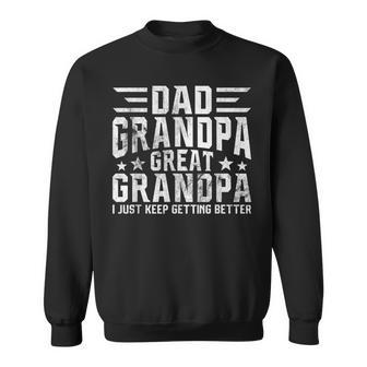 Mens Fathers Day From Grandkids Dad Grandpa Great Grandpa Sweatshirt - Seseable