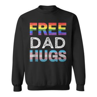 Mens Free Dad Hugs Lgbtq Gay Pride Month Proud Ally Sweatshirt