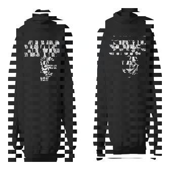 Mens Fuck Shaving | Funny Beard Lover Biker Skeleton Gift Sweatshirt - Thegiftio