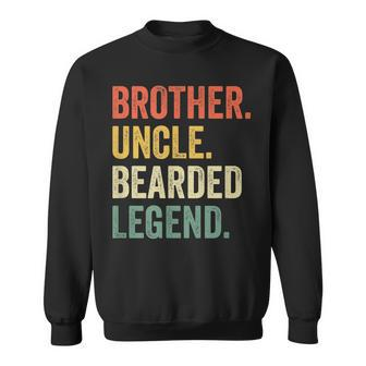 Mens Funny Bearded Brother Uncle Beard Legend Vintage Retro V2 Sweatshirt - Thegiftio UK