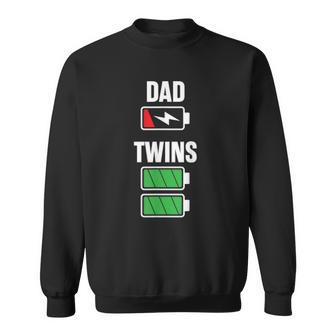 Mens Funny Dad Fathers Day Birthday Twins Twin Dad Sweatshirt | Mazezy