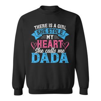 Mens Funny Fathers Day Shirt A Girl She Calls Me Dada Grandpa 7 Shirt Sweatshirt | Favorety AU