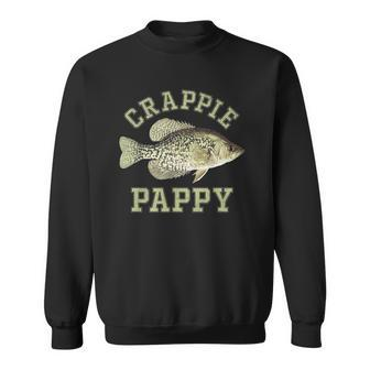 Mens Funny Ice Fishing Gift Crappie Pappy Sweatshirt | Mazezy
