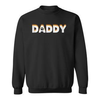 Mens Gay Bear Daddy Design With Bear Pride Flag Gay Daddy Sweatshirt - Thegiftio UK
