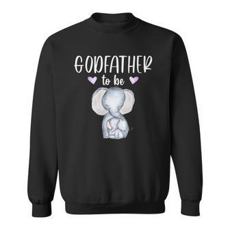 Mens Godfather To Be Elephant Baby Shower Sweatshirt - Thegiftio UK