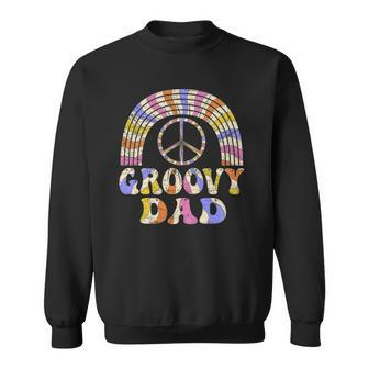 Mens Groovy Dad 70S Aesthetic Nostalgia 1970S Retro Dad Hippie Sweatshirt | Mazezy
