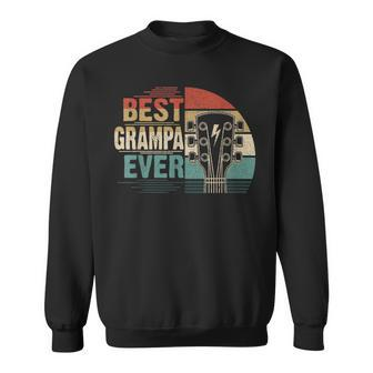 Mens Guitarist Guitar Lover Best Grampa Ever Family Fathers Day Sweatshirt - Thegiftio UK