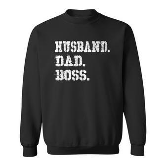 Mens Husband Dad Boss Funny Fathers Day Gift Tee Sweatshirt | Mazezy