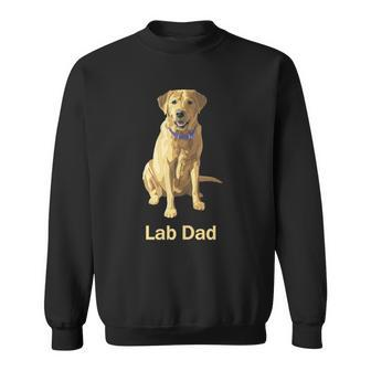 Mens Lab Dad Yellow Labrador Retriever Dog Lovers Gift Sweatshirt | Mazezy