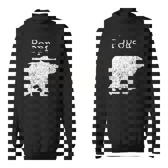 Mens Mens Poppa Bear For Dads And Grandpas Fathers Day Sweatshirt - Thegiftio UK