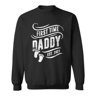 Mens New Dad Announcement First Time Daddy 2021 Ver2 Sweatshirt | Mazezy