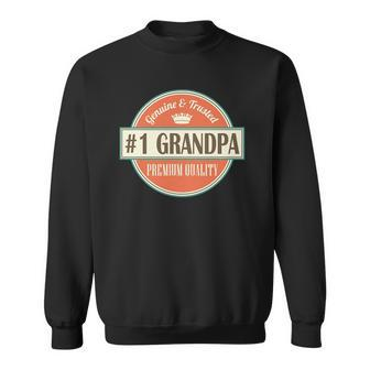 Mens Number 1 Grandpa 1 Grandfather Fathers Day Gift Sweatshirt | Mazezy