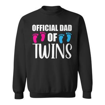 Mens Official Dad Of Twins 2022 Father Boys Funny Twin Dad Sweatshirt - Thegiftio UK