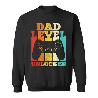 Mens Pregnancy Announcement Dad Level Unlocked Soon To Be Father  V2 Sweatshirt