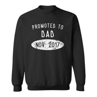 Mens Promoted To Dad November 2021 Cute Pregnancy Announcement Sweatshirt | Mazezy