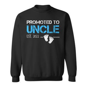 Mens Promoted To Uncle 2022 Funny New First Time Uncle 2022 Sweatshirt - Thegiftio UK