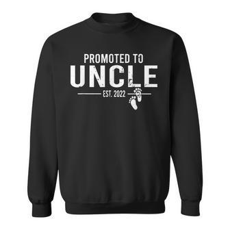 Mens Promoted To Uncle 2022 New First Time Going To Be Uncle Sweatshirt - Thegiftio UK