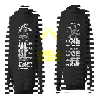 Mens Saxophone Uncle Like A Normal Uncle Saxophone Sweatshirt - Thegiftio UK