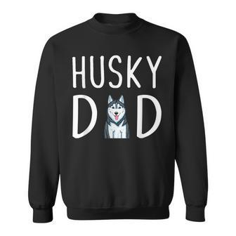 Mens Siberian Husky Dog Papa Husky Dad Sweatshirt - Thegiftio UK