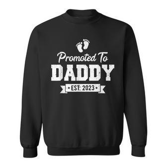 Mens Soon To Be Daddy New Dad Announcement Promoted To Daddy 2023 Sweatshirt - Thegiftio UK