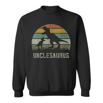 Mens T-Rex Dino 1 Kid Rawr Uncle Fun Unclesaurus Dinosaur Sweatshirt - Seseable