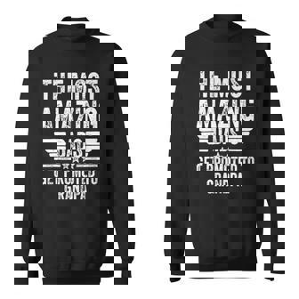 Mens The Most Amazing Dads Get Promoted To Grandpa Sweatshirt | Mazezy