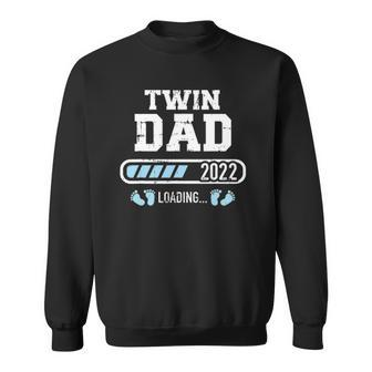Mens Twin Dad 2022 Loading For Pregnancy Announcement Sweatshirt | Mazezy