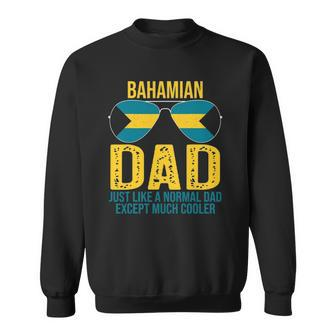 Mens Vintage Bahamian Dad Bahamas Flag Sunglasses Fathers Day Sweatshirt | Mazezy