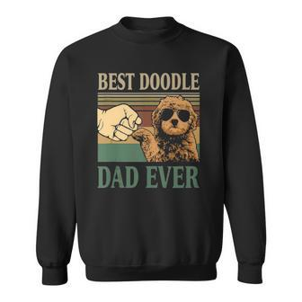 Mens Vintage Best Doodle Dad Ever Goldendoodle Dog Sweatshirt | Mazezy