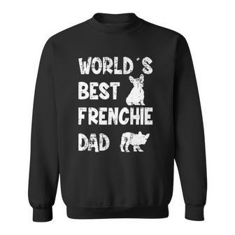 Mens Worlds Best Frenchie Dad French Bulldog Dog Lover Sweatshirt | Mazezy DE