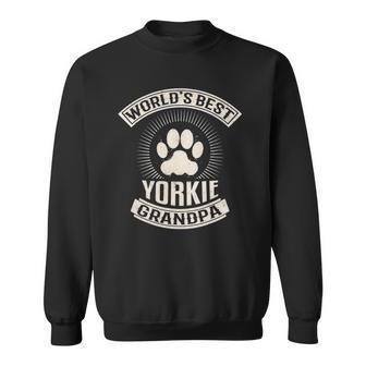 Mens Worlds Best Yorkie Grandpa Sweatshirt | Mazezy