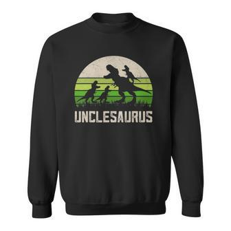 Mensrex Uncle Apparel Unclesaurus 3 Kids Dinosaur Sweatshirt | Mazezy