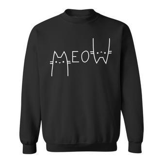 Meow Cat Shirt Meow Kitty Funny Cats Mom And Cat Dad 238 Trending Shirt Sweatshirt | Favorety UK