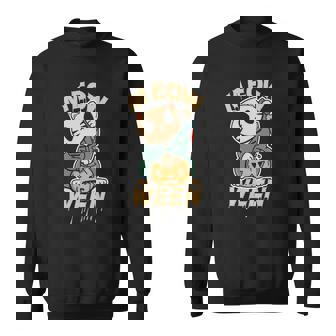 Meow Ween Happy Halloween Cat Sweatshirt - Thegiftio