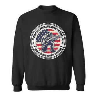Military Police Vintage Cool Veteran Usa American Proud Sweatshirt - Thegiftio UK