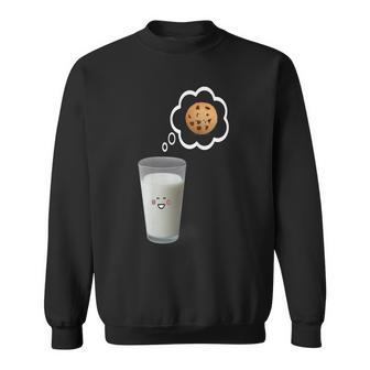 Milk Thinking Of Cookie Made For Each Other Couple Sweatshirt - Thegiftio UK