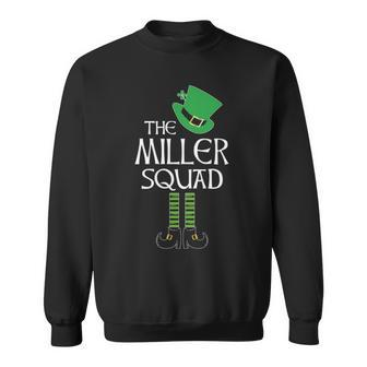Miller Name Gift The Miller Squad Leprechaun Sweatshirt - Seseable