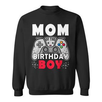 Mom Of The Birthday Boy Time To Level Up Video Game Birthday Sweatshirt - Seseable