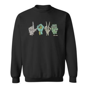 Monster Love Sign Language Spooky Sweatshirt - Thegiftio UK