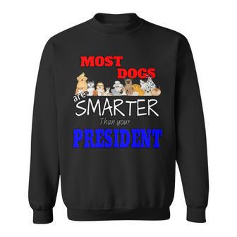 Most Dogs Are Smarter Than Your President Sweatshirt | Favorety