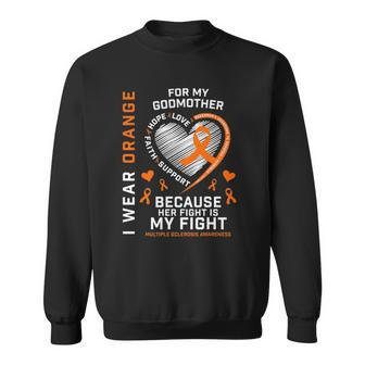 Ms Gifts Apparel Kids Godmother Multiple Sclerosis Awareness Sweatshirt - Thegiftio