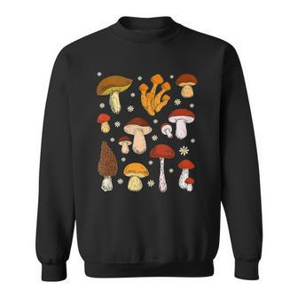Mushroom Daisy Cottagecore Aesthetic Witchy Mycology Vintage Sweatshirt | Mazezy